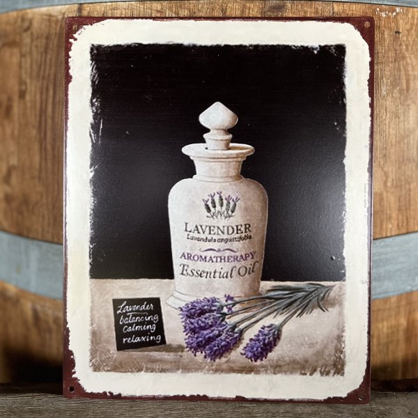 Nostalgisches Blechschild Lavendel Öl